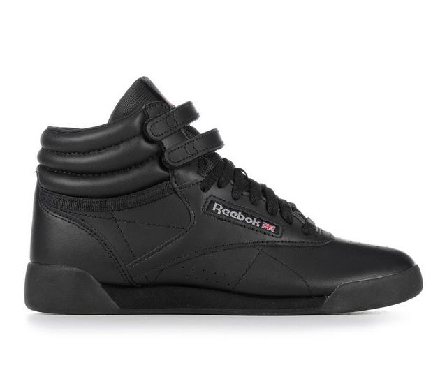 Girls' Reebok Big Kid Freestyle Hi Basketball Shoes in Black/Black color