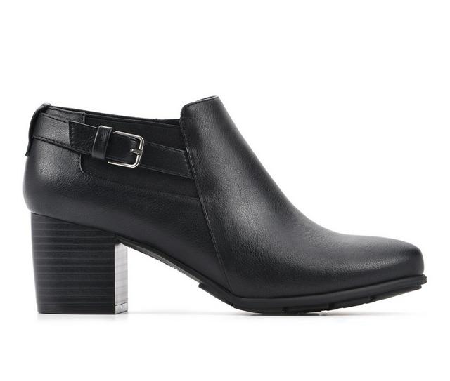 Women's White Mountain Noah Heeled Ankle Booties in Black color
