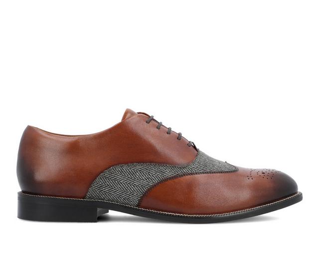 Men's Thomas & Vine Denzell Wingtip Oxfords in Cognac color