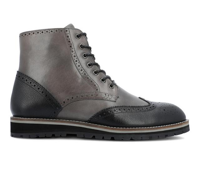 Men's Thomas & Vine Elijah Wingtip Dress Boots in Grey color