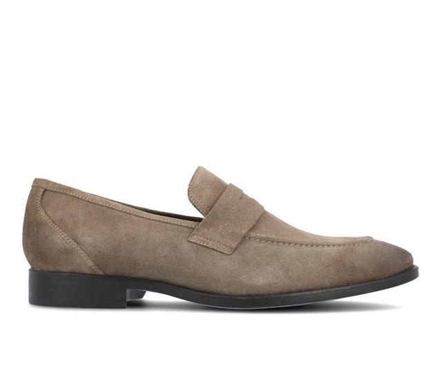 Men's Thomas & Vine Bishop Wide Dress Loafers in Taupe color