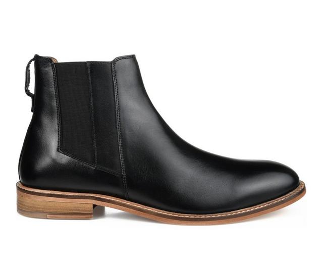 Men's Thomas & Vine Corbin Wide Chelsea Dress Boots in Black color