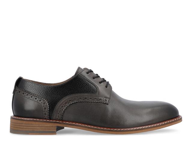 Men's Thomas & Vine Clayton Wide Dress Oxfords in Charcoal Wide color
