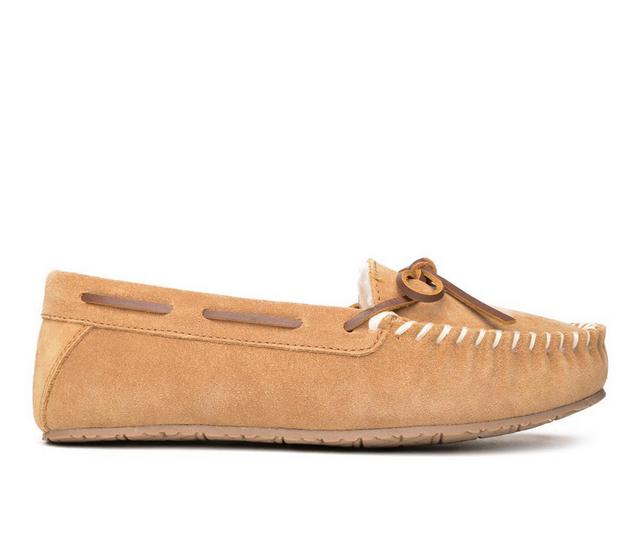 Women's Minnetonka Comfy Moccasin in Cinnamon color