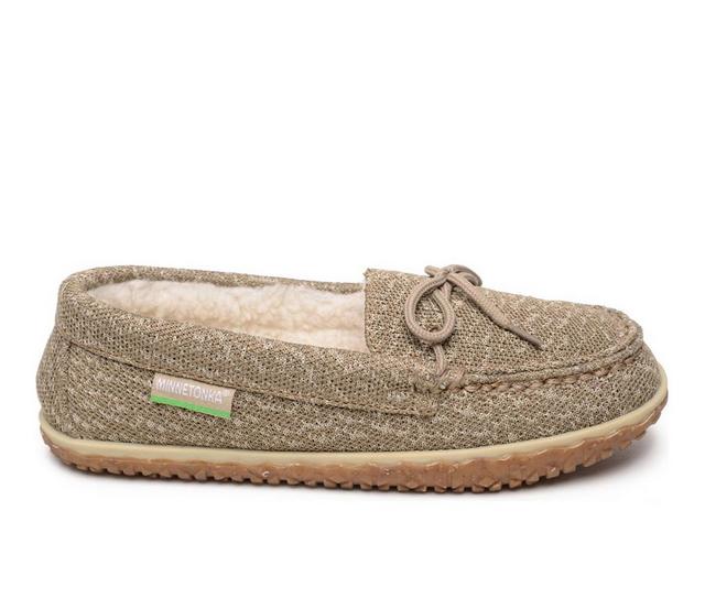 Minnetonka Women's Eco Oak Slippers in Tan color