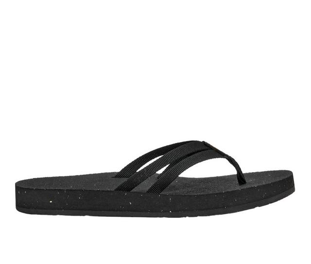 Women's Teva ReFlip Strappy Sandals in BLACK color