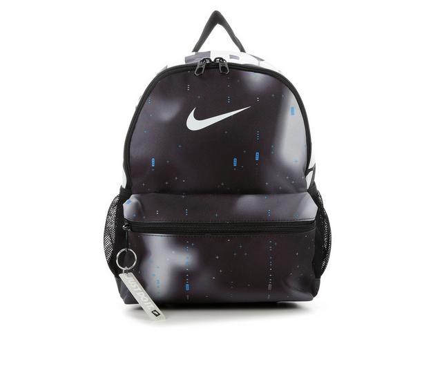 Nike Brasilia JDI Printed Sustainable Mini Backpack in Black/White color