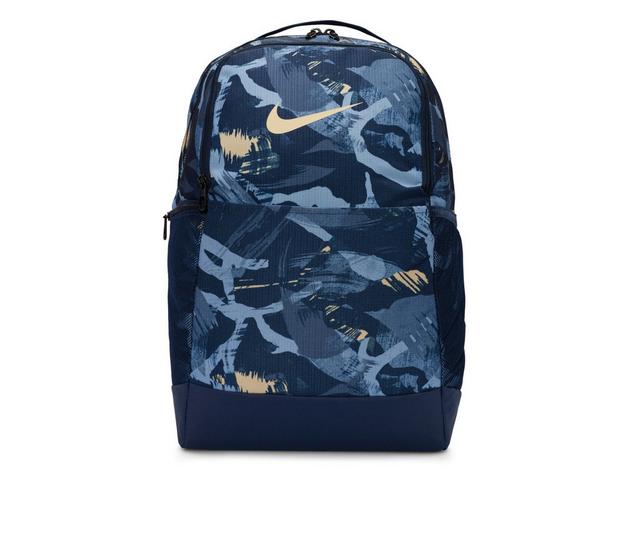 Nike Brasilia Large Print Backpack in Navy/Vanilla color