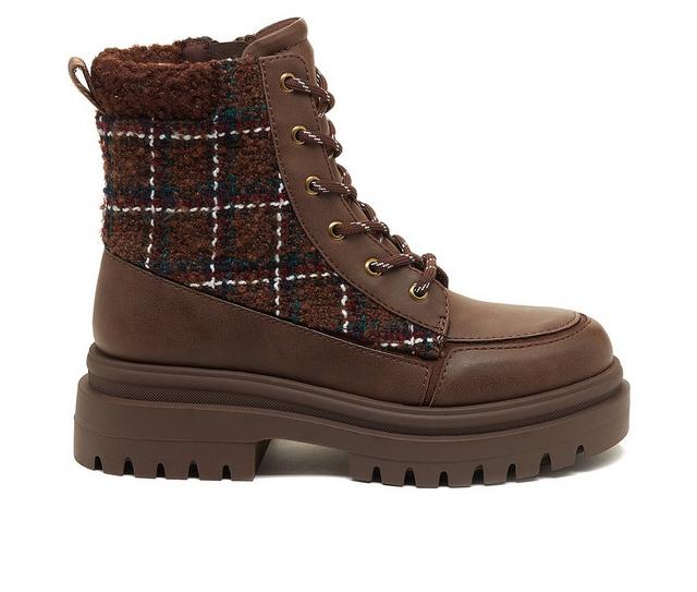 Women's Rocket Dog Desmond Lace Up Booties in Brown color