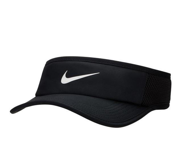 Nike Aerobill Featherlite Visor in M Black/White color