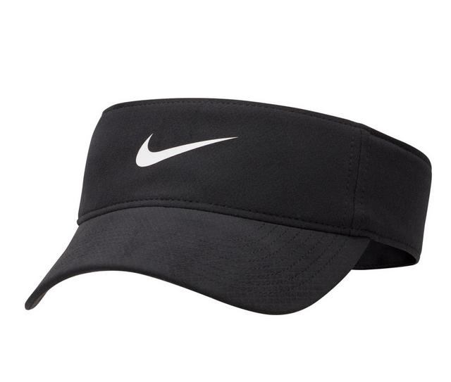 Nike Women's Aerobill Visor in Black/White M/L color