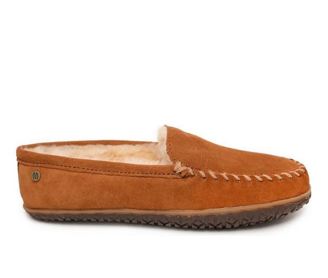 Minnetonka Men's Skeepskin Tobie Loafer Slippers in Brown color