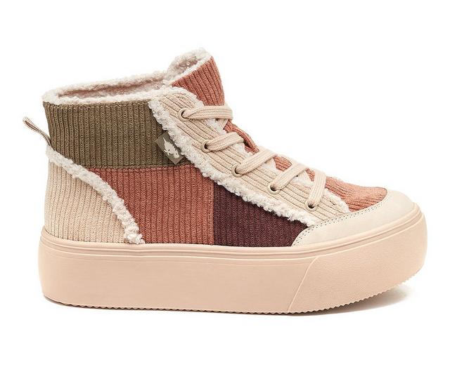 Women's Rocket Dog Flair Corduroy High Top Sneakers in Mauve Combo color