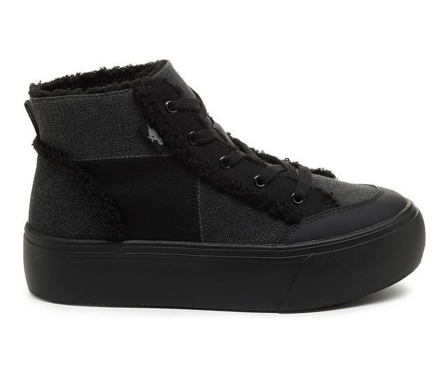 Women's Rocket Dog Flair Corduroy High Top Sneakers in Black color