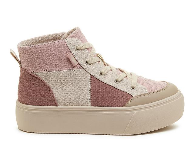 Women's Rocket Dog Flair Corduroy High Top Sneakers in Pink Combo color