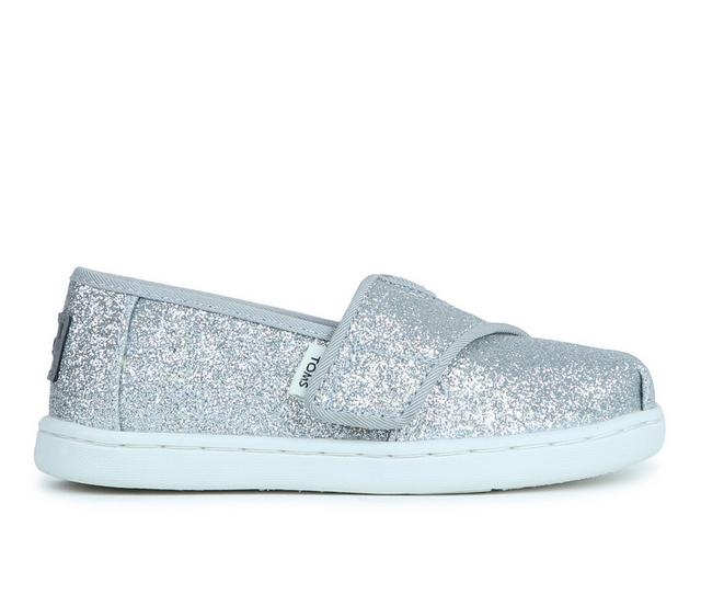 Girls' TOMS Infant Tiny Alp 4-11 in Silver Gliter color