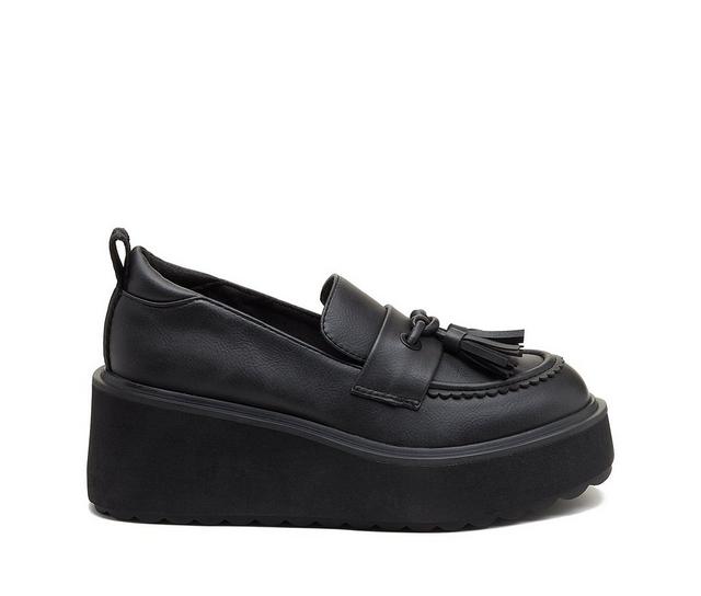 Women's Rocket Dog Harper Platform Loafer in Black color