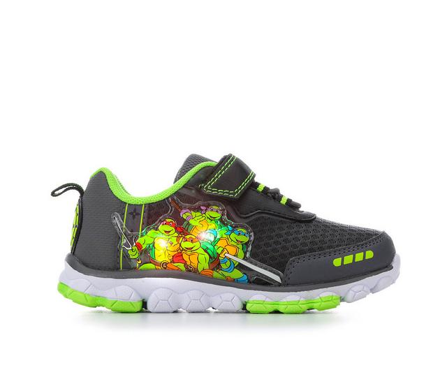 Boys' Nickelodeon Toddler & Little Kid TMNT 14 Light-Up Sneakers in Black/Green color