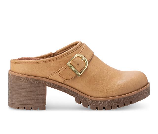 Women's Eastland Nola Heeled Clogs in Light Tan color