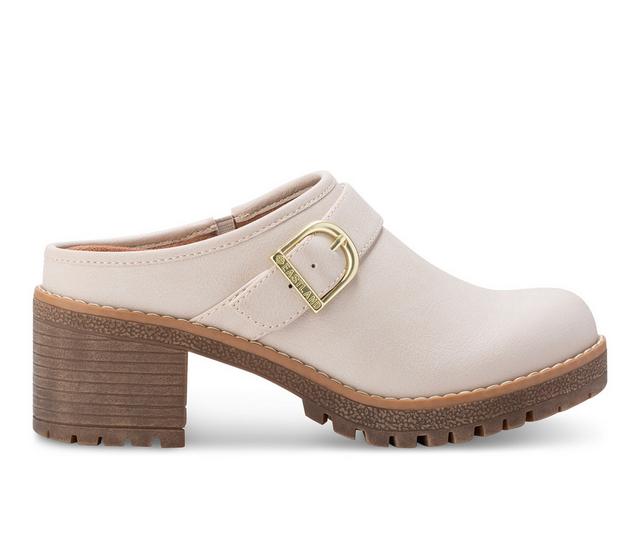 Women's Eastland Nola Heeled Clogs in Light Beige color