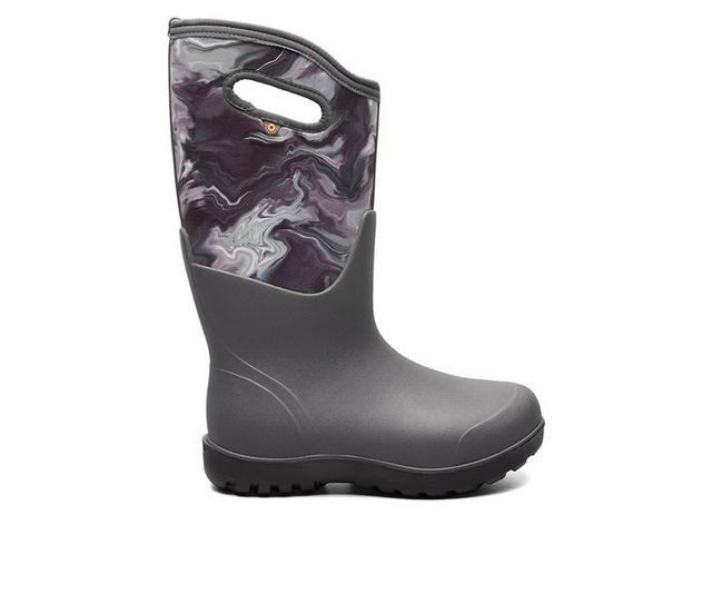 Women's Bogs Footwear Neo-Classic Oil Twist Winter Boots in Grey Multi color