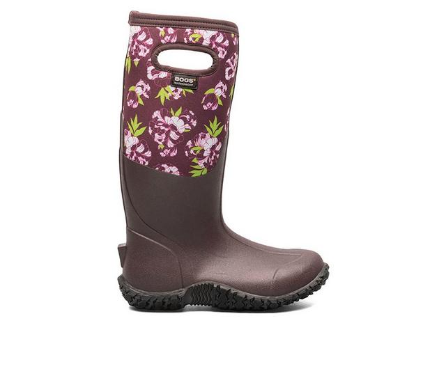Women's Bogs Footwear Womens Mesa Peony Winter Boots in Burgundy Multi color