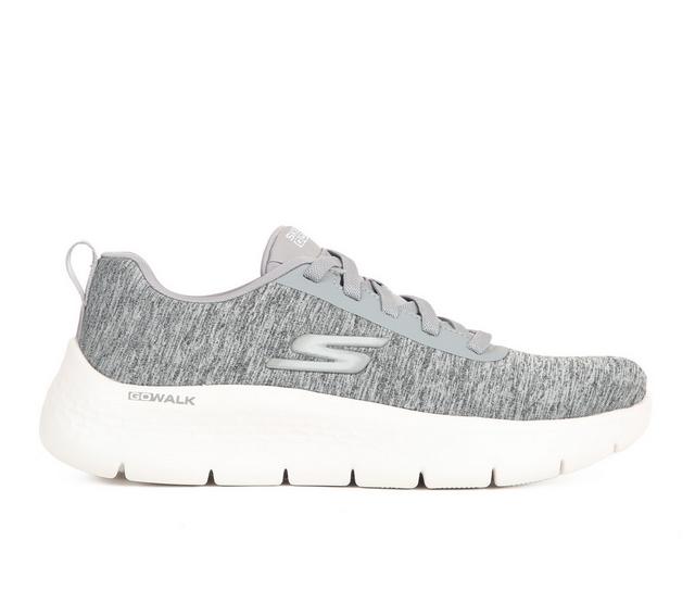 Women's Skechers Go 124959 GO WALK Dazzling Slip-On Shoes in Gray color