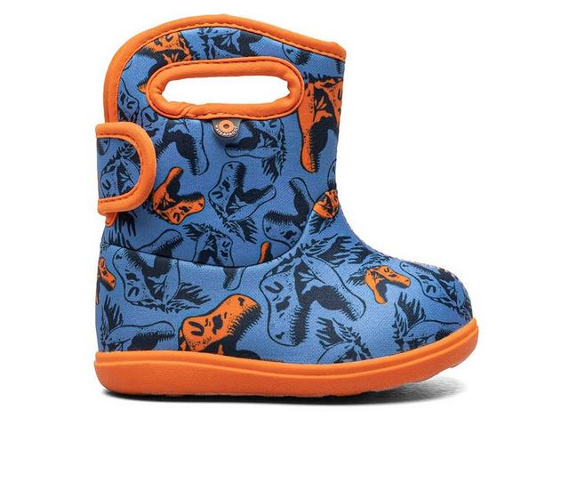 Boys' Bogs Footwear Toddler Baby Bogs II Dino Rain Boots in Blue Multi color
