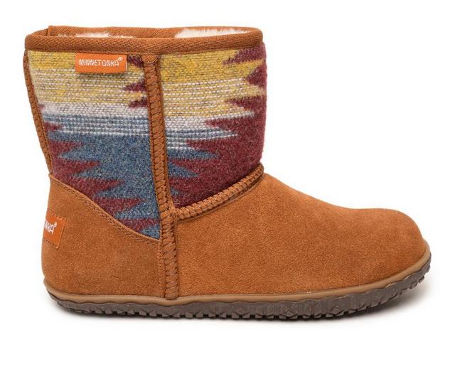 Women's Minnetonka Tali Lined Boots in Brown Multi color