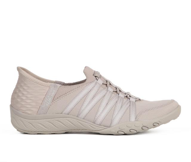 Women's Skechers Breathe Easy Slip In 100593 in Taupe color