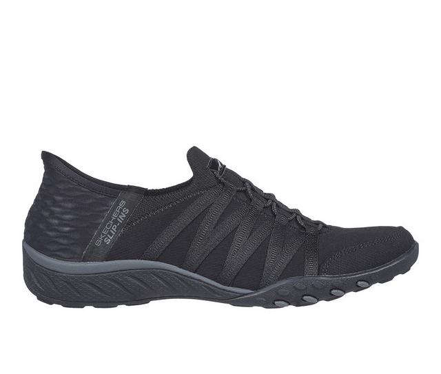 Women's Skechers 100593 Breathe Easy Slip-Ins in Black color