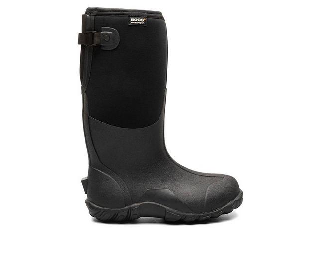 Men's Bogs Footwear Classic High Adjustable Calf Work Boots in Black color