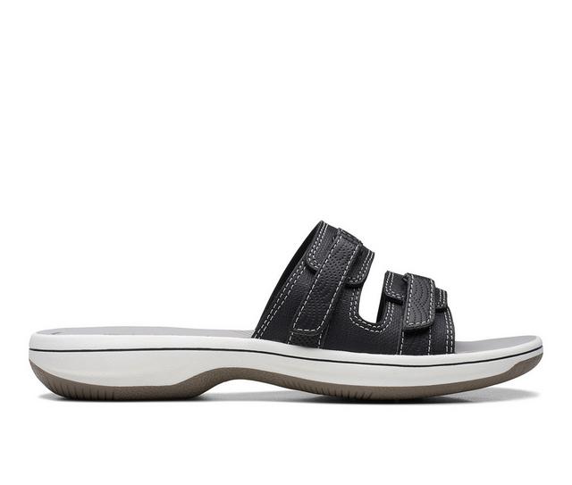 Women's Clarks Breeze Piper Sandals in Black color