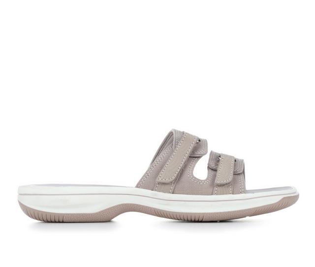 Women's Clarks Breeze Piper Sandals in Light Taupe color