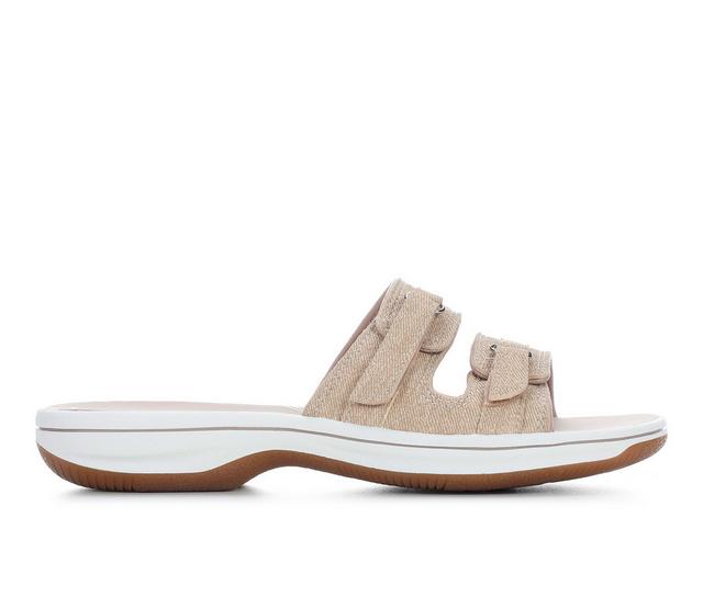 Women's Clarks Breeze Piper Sandals in Sand Interest color
