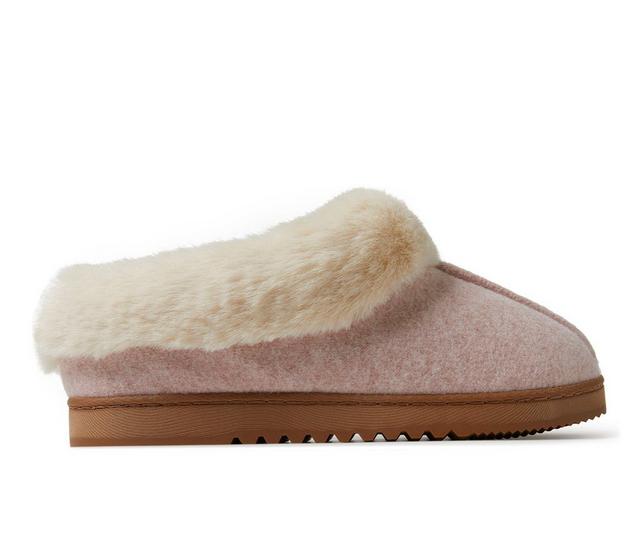 Dearfoams Chloe Soft Knit Clog Slippers in Pale Mauve color