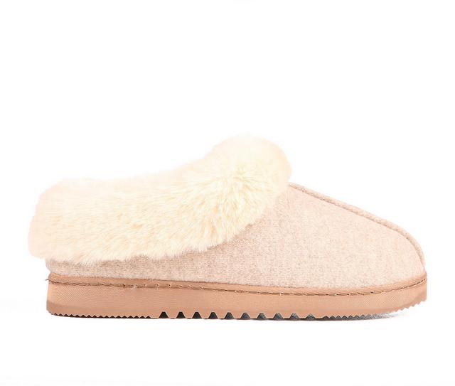Dearfoams Chloe Soft Knit Clog Slippers in Oatmeal Heather color