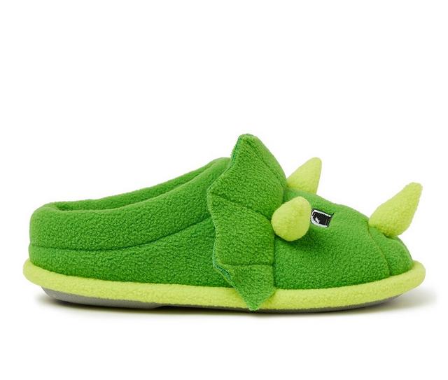 Dearfoams Toddler & Little Kid & Big Kid Peyton Animal Clog Slippers in Retro Green color