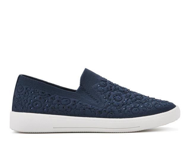 Women's White Mountain Unit Slip-On Shoes in Navy color