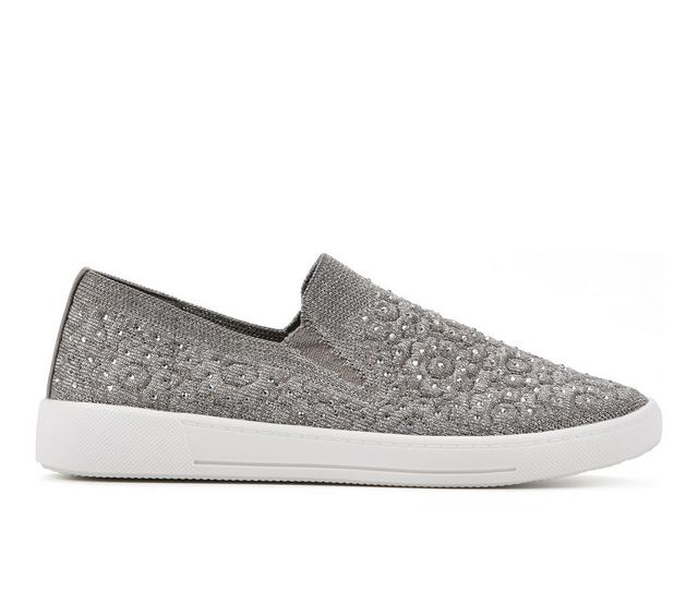 Women's White Mountain Unit Slip-On Shoes in Silver color
