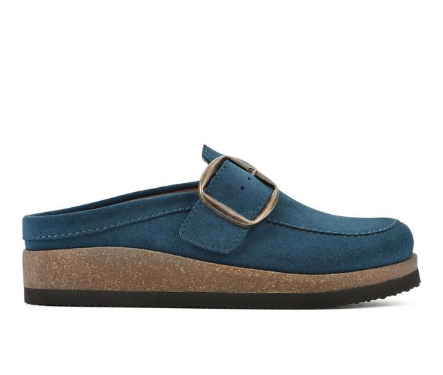 Women's White Mountain Bueno Clogs in Petro Suede color