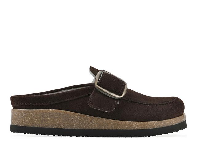 Women's White Mountain Bueno Clogs in Coco Suede Fur color