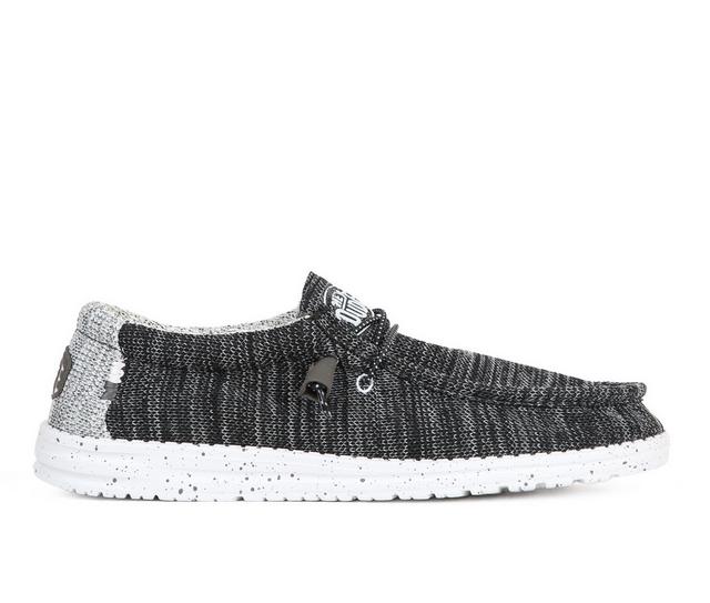 Men's HEYDUDE Wally Stretch Mix Casual Shoes in Meteorite color