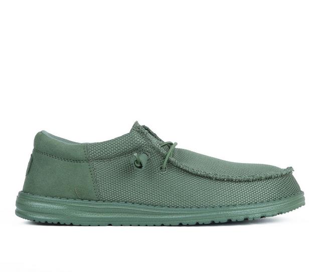 Men's HEYDUDE Wally Funk Mono Casual Shoes in Forest color