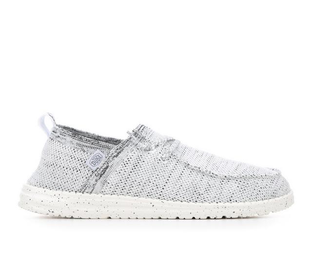 Men's HEYDUDE Wally Halo Casual Shoes in Stone White color
