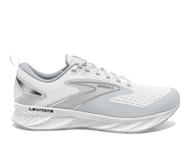 Men's Brooks Levitate 6 Running Shoes in White color