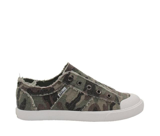 Women's SBICCA Creola Slip On Sneakers in Camo color
