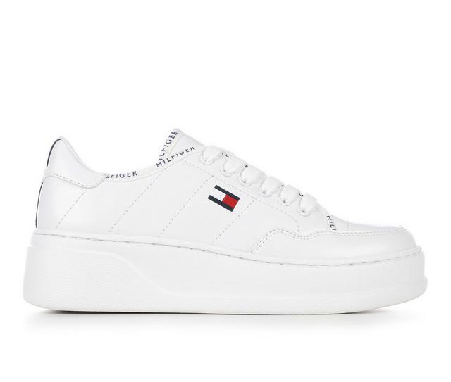 Women's Tommy Hilfiger Grazie Platform Sneakers in White Signature color