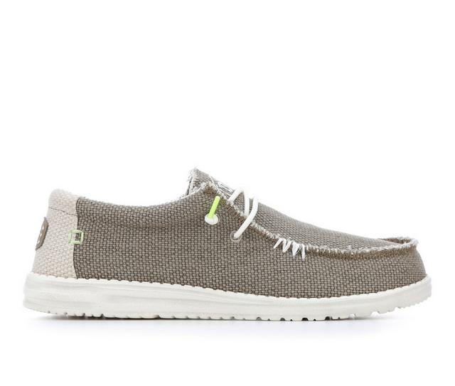 Men's HEYDUDE Wally Braided Casual Shoes in Fossil color