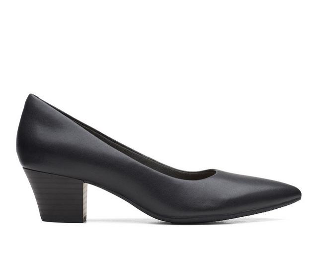 Women's Clarks Teresa Step Pumps in Black Leather color